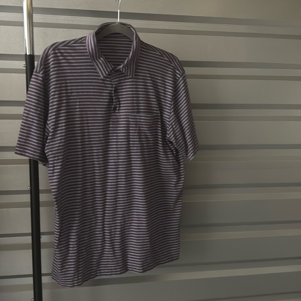 Patagonia Squeaky Clean Polo blue and red large